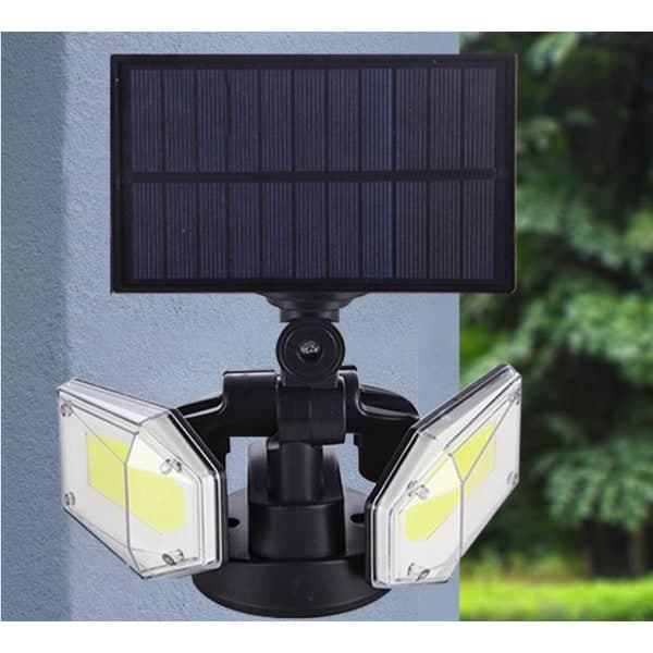 IC Solar vegglampe, dobbelt hode roterende menneskekropps induksjon vanntett sol gatebelysning