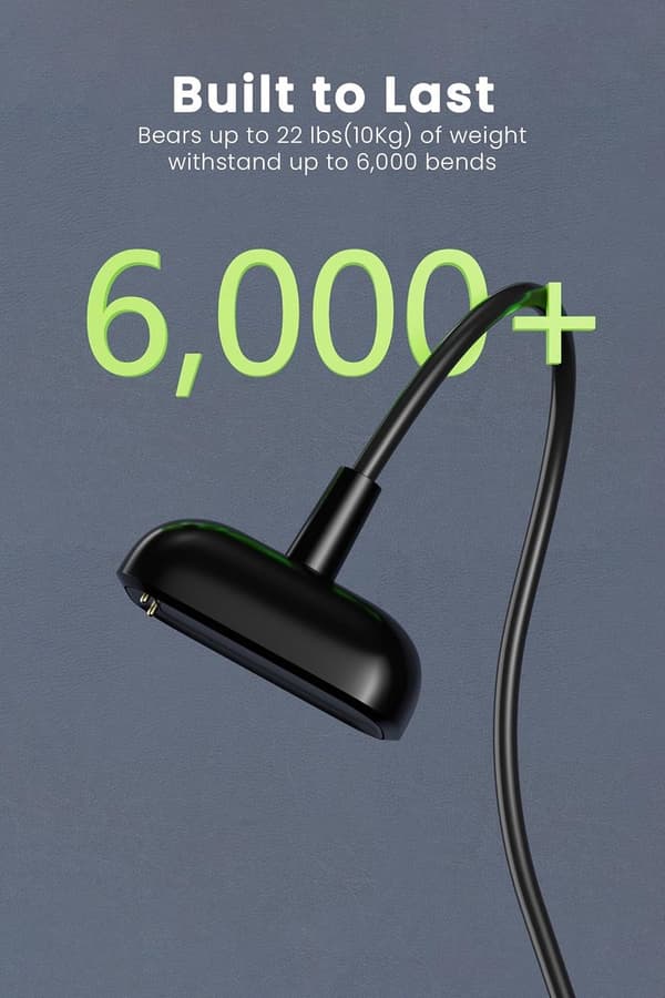 Laddkabel för Fitbit Charge 6 / Charge 5 / Luxe, USB magnetisk snabbladdningskabel, hållbar 100 cm ersättningskabel