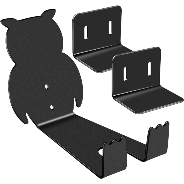 IC 3-i-1 sykkelvegglagringskrok, sykkelveggpedal krok, pedalveggfeste for elsykler, terrengsykler og bysykler (svart, en one size)