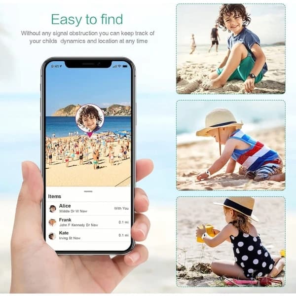 Egnet til Apple AirTag Tracker Anti-Lost Ur med armbånd Lilla IC