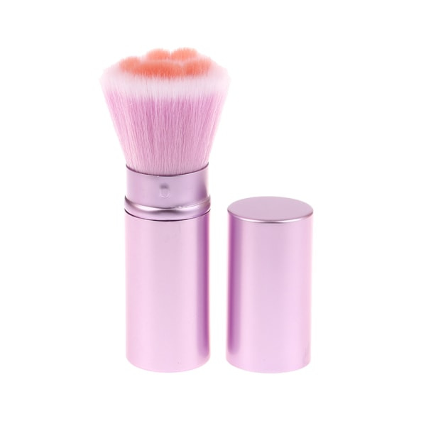 IC 1. infällbar borste Foundation Powder Travel Brush Mjuk borste Lila