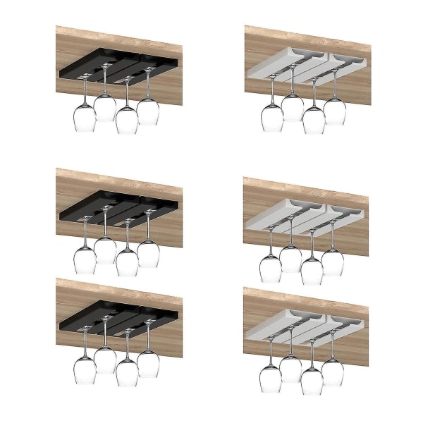 2 stk. Hængende Vinglasstativ Rack Kop Hylde Organizer