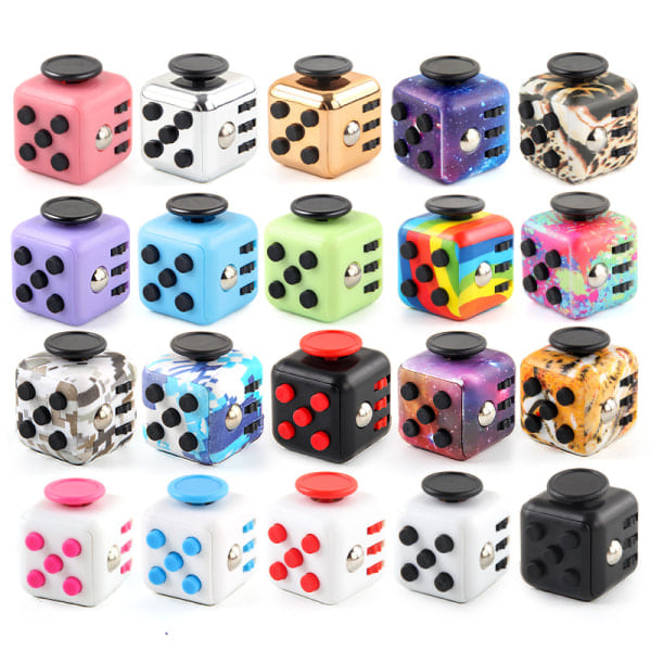 Avstressande Rubiks kub leksak Svart och röd