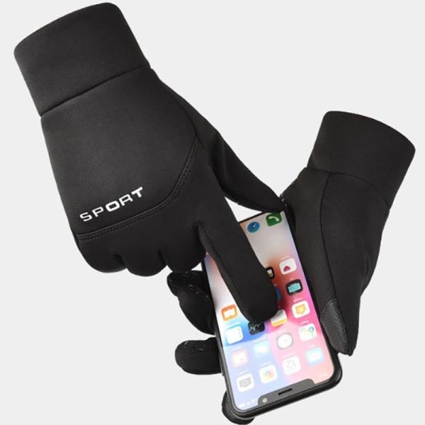 IC Vintervarma Handskar Halkfria Full Finger Touch Ridhandskar Wi Grå 1