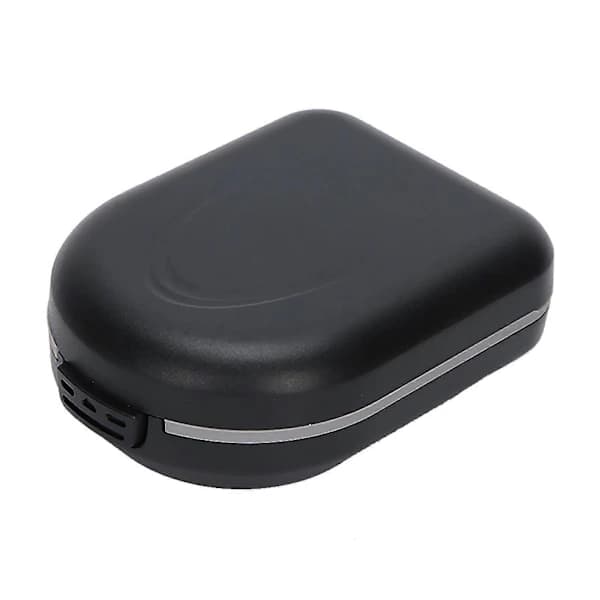 Behind-the-Ear Hearing Aid Case Waterproof Portable Drop Protection Hearing Aid Storage Box Black