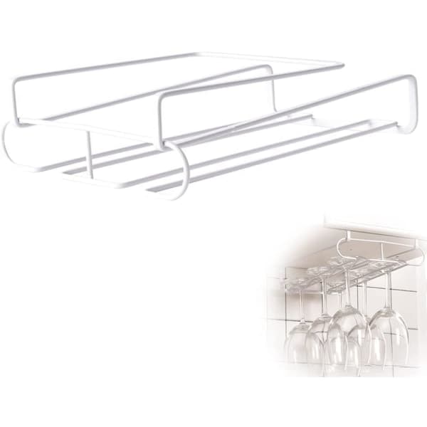 (Vit) 1 Stykk Vinglasholder, Vinglasholder, Vinglass