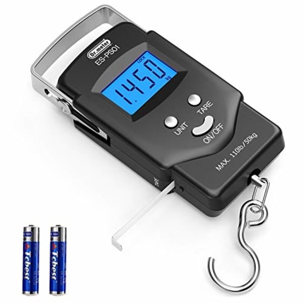 IC Digital Väska Vågskala med Måttband och Väska, Inkluderar 2 AAA-Batterier, 50 kg
