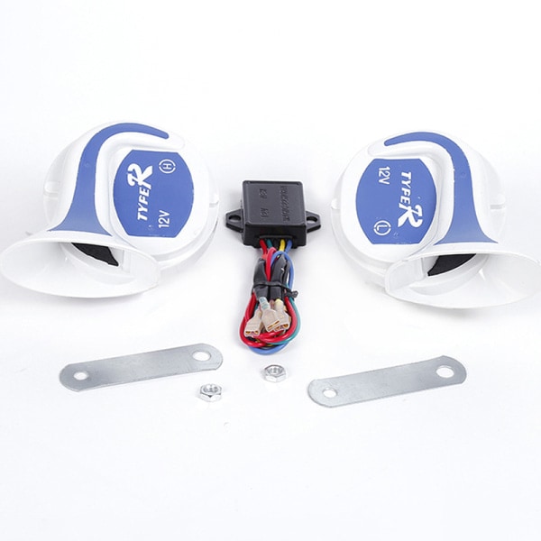 IC 2 st Bil Luft Horn Motorcykel Multi Tone 8 Röster Ton Horn Set