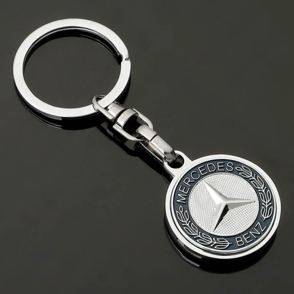 Tredelad emalj Volkswagen Audi Benz bil nøkkelring med logotype i metall IC