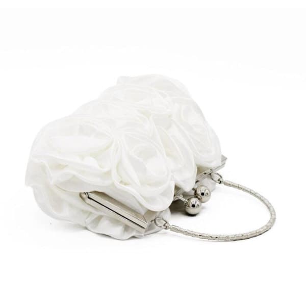 IC NOE Kvinders Aften Clutch Silkelignende Satin Rose Form