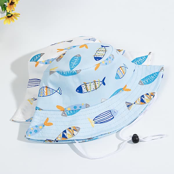 IC e Baby Bucket Hat Utomhus Sol Cartoon Aminals Barn Hat Brea 07
