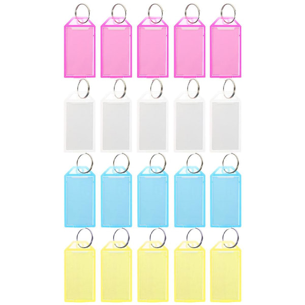 40 st flerfunktionsnyckeletiketter Bekväma etikettetiketter Bärbara bagageetiketter Nyckeltillbehör (assorterad färg) IC