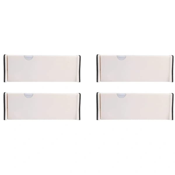 Setti, jossa 4 säädettävää laatikonjakajaa Organizer Separators -