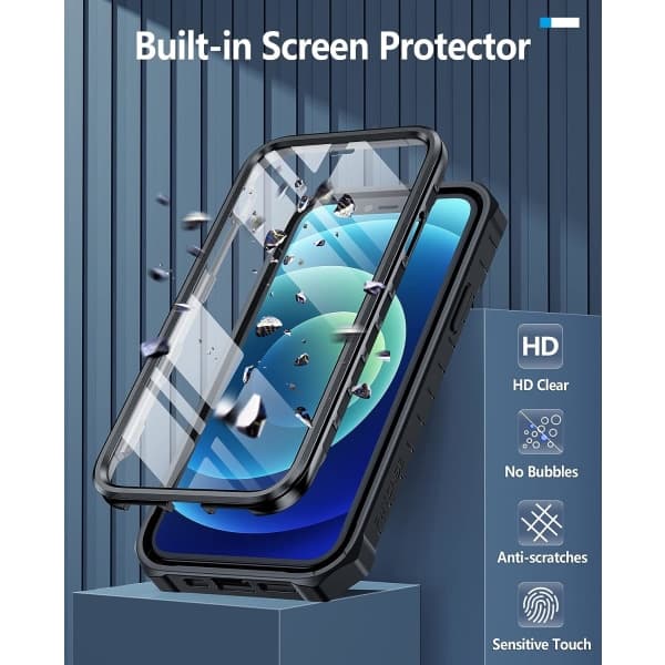 IC til iPhone 12 telefonetui: til iPhone 12 Pro telefonetui Militærklasse Drop-proof Robust cover 6,1 tommer