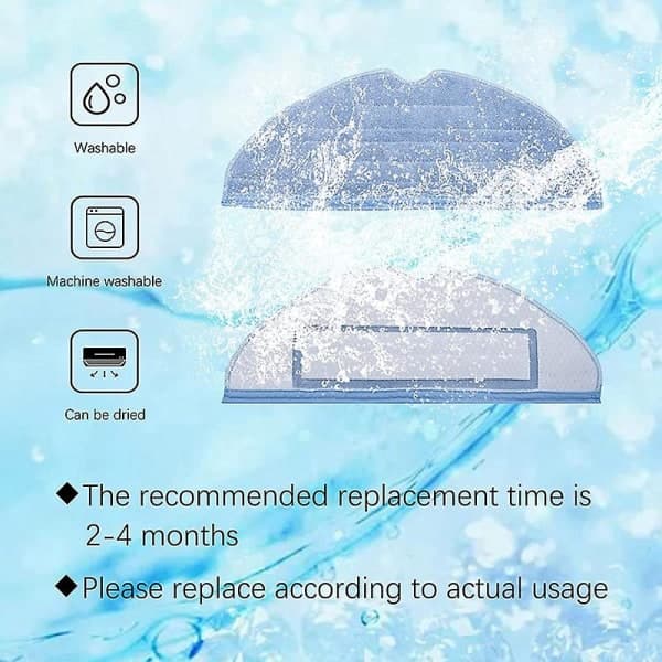 10 stk Moppdynor til Xiaomi Roborock S7 T7s T7 Plus Mikrofiberdyna