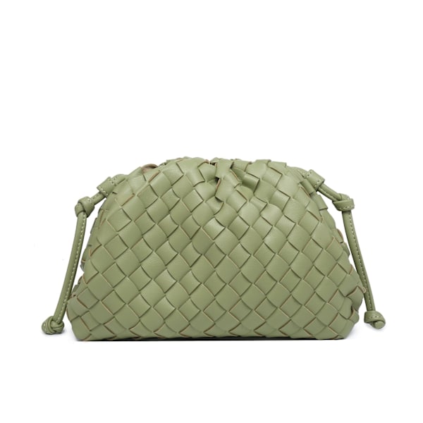 Sky-taske 2024 ny stil taske kvinders ko-læder rynket dumplings taske damer håndtaske skuldertaske MJ51 Travertine Green 22*9*14cm