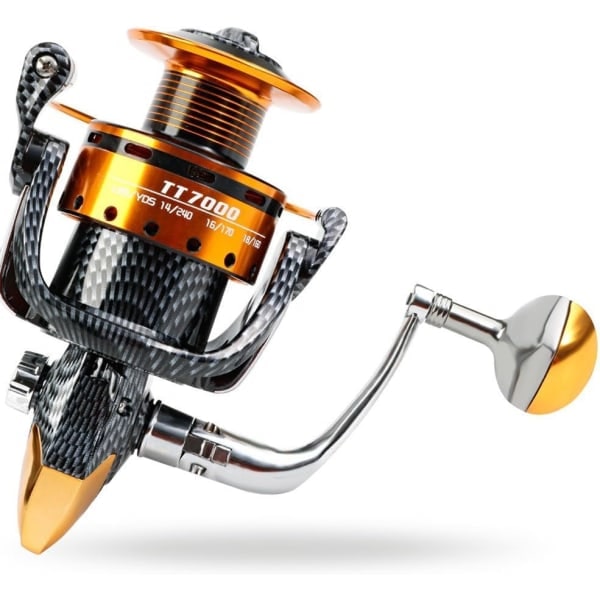 IC Fiskeruller - 12+1 BB, lette og bløde spinnere, kraftfuld kulfiberdrag, saltvands- og ferskvandsfiskeri
