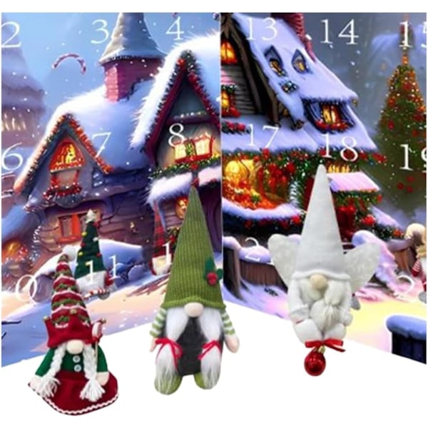 Julkalender med tomtar 2024, Julkalender 2024, 24-dagars julkalender med samlartomtar