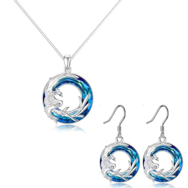 Modepersonlighet Fire of Life Rebirth Phoenix Hänge + Halsband IC
