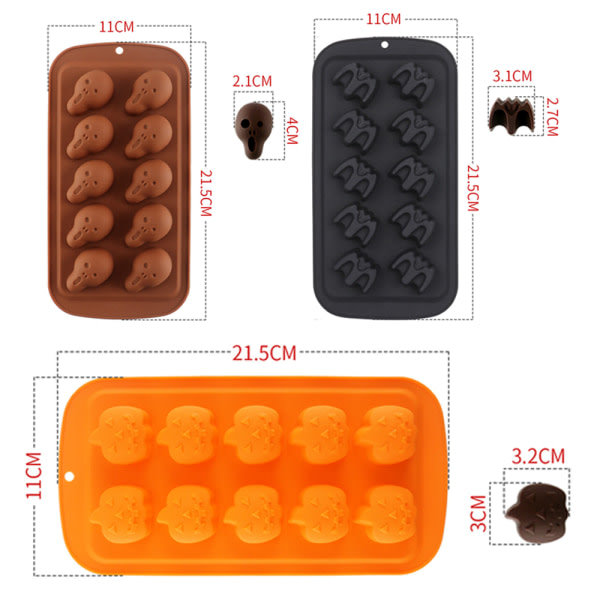 IC Halloween-former Chokladformer Molds stil 1