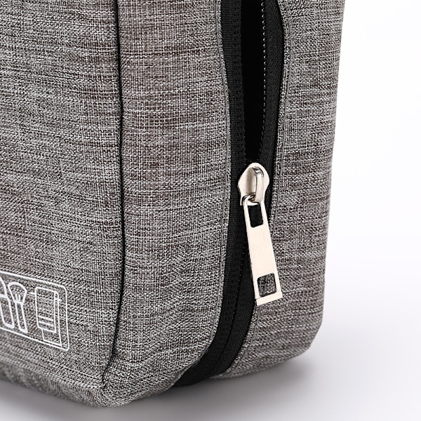 Kannettava hygieniatuotepussi, suurikokoinen kosmetiikkapussi säilytyspussi, liike- ja matkasäilytyspussi miehille ja naisille grey 24.5*13*7.5CM