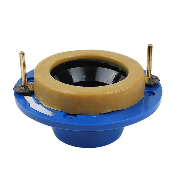 Toiletflange med voksring til toiletskiftesæt inklusive PVC-reparationsbolte, installation egnet til