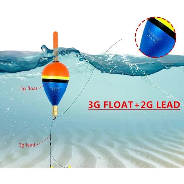 Angelschwimmer 5 kpl onkikohoja 2g/3g/4g/5g liukukohot (D2.02.0g)