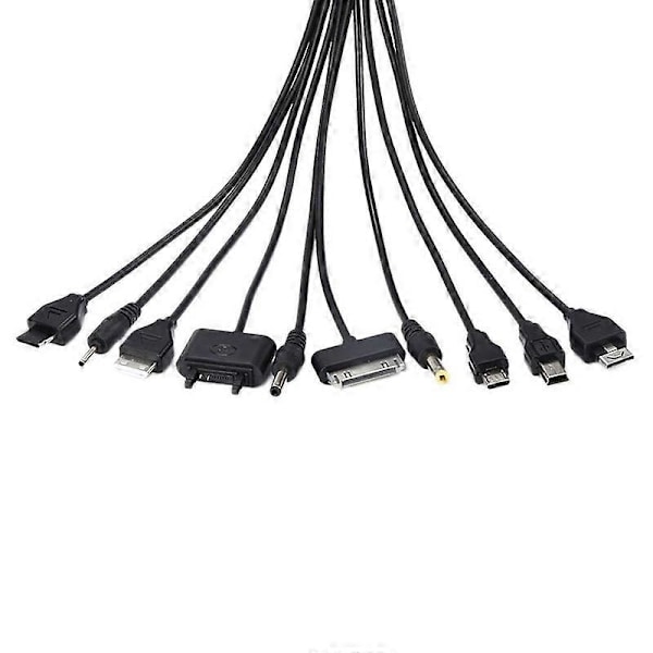 Multi Line Pin-lader 10 i 1 Universal USB-kabel Telefon Mobiler Adapterledning