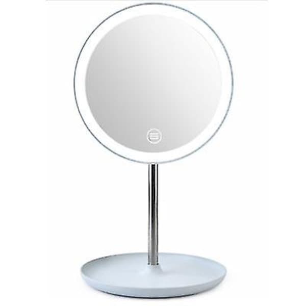 IC Speil Baderom Skrivebord Multifunksjonell Sminkespeil LED Sminkespeil Sengesidebord med Lampe Sengesidebord