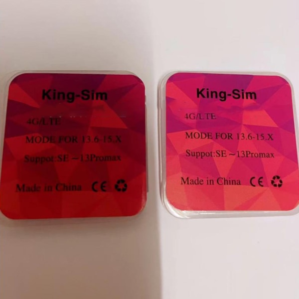 IC 1st King-sim/LTE upplåsningskortklistermärke för iphone 6/7/8/XS/XR/