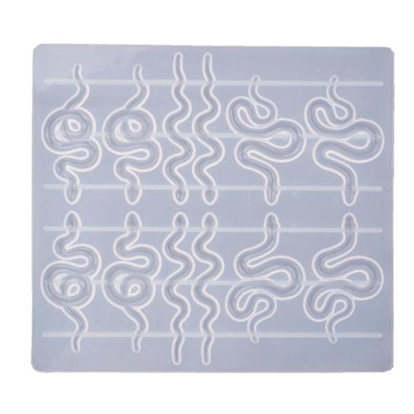 IC Wave Snake Vedhæng Silikon Form DIY Epoxi UV Øreringe Halskæde J