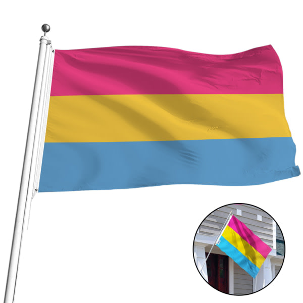 IG 90 * 150 cm Transgender Flagga, Double Gender Flag, Pan-gender