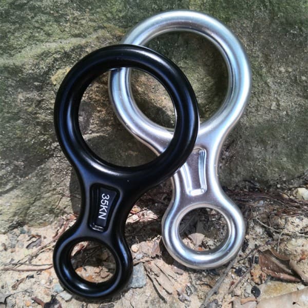IC Nedstigningsanordning i aluminium med otte ringe, sort