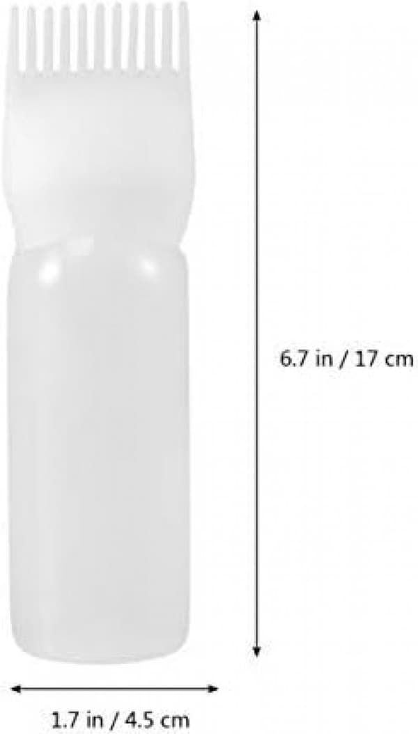 3-pack - Vit - Lila - Rosa - Applikatorflaskor - Hårfärgning - Påfyllningsbara - Plastflaskor - Hårfärgsflaskor - med - Skala