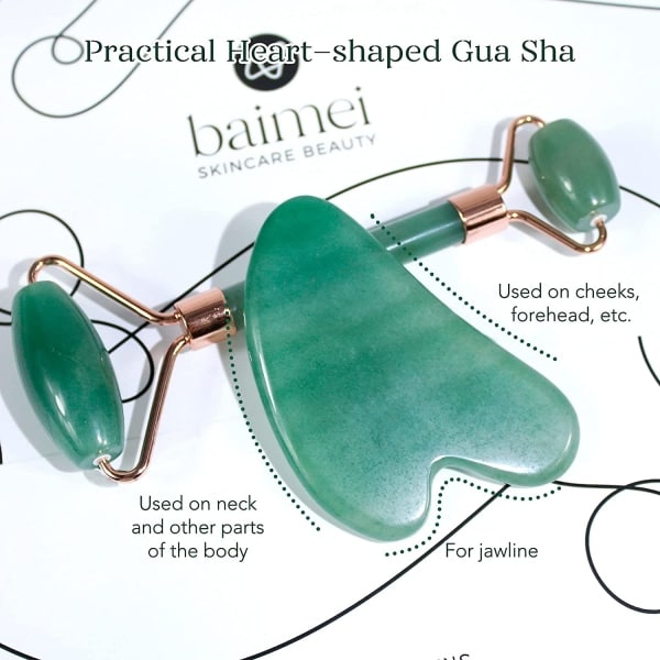 IC Jade Roller & Gua Sha, Kasvorulla, Kasvokauneusrulla - Vihreä