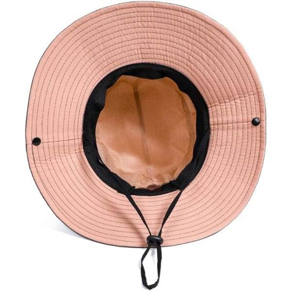 IC Solhatt med Bred Brätte, Bucket Mesh Boonie Strand Fiskehatt UV-skydd för Kvinnor