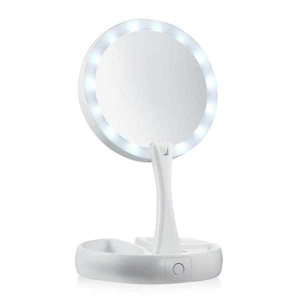 IC Makeupspejl med LED-lampe eller Hvid