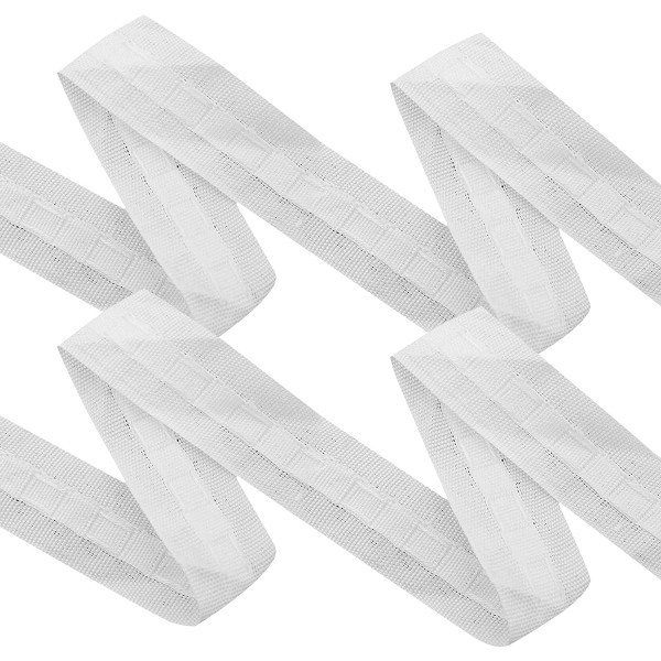 IC Polyester Gardinbånd, 30 m x 2,5 cm Universal Bånd for Folder, Gardinbånd Universal Bånd, Plissert Bånd for Folder, Gardinbånd Rufflebånd Gardiner, Hvit