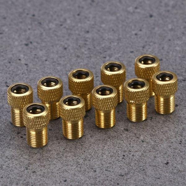 IC 10st Ventiladapterpump Konvertera Presta till Schrader Kopparventil 10pcs