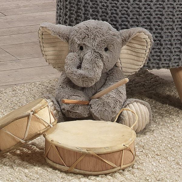 IC Jungle Safari Grå plysch elefant bamse legetøj