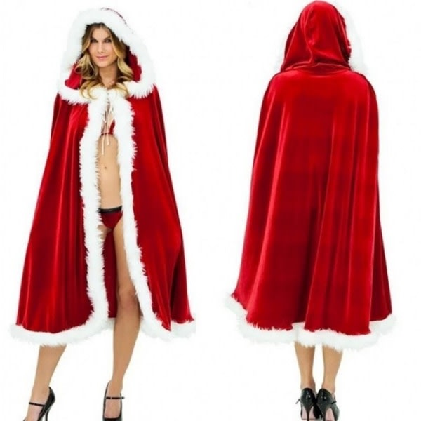 Julkappa Jultomten Robe Festdräkt Cape för vuxet navetta S