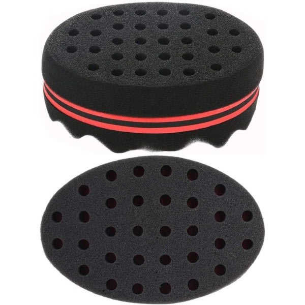 IC Svamphårborste, 2 delar Curl Sponge Magic Twist, Wave Barber Hårborste Sponge Dread Locking Twist Barber Tool