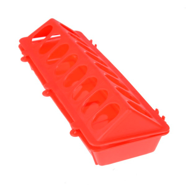 IC 1 st Plast Flip-Top fjäderfämatare Trough Feeding Chicken Animal Röd