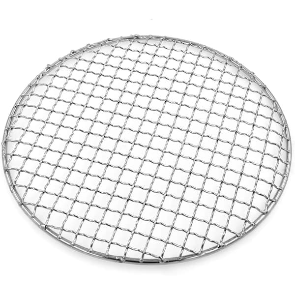 Rund Grillrist 304 Rustfritt Stål BBQ-nettstativ for Camping Utendørs Grilling Baking og Dampkoking 40 cm