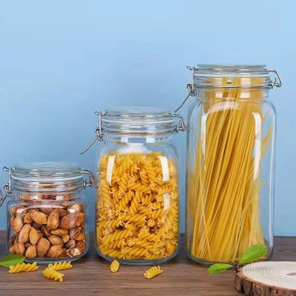 Glasförseglad Glas Spänne Förvaringsburk Vin Kimchi Glas Te Mat