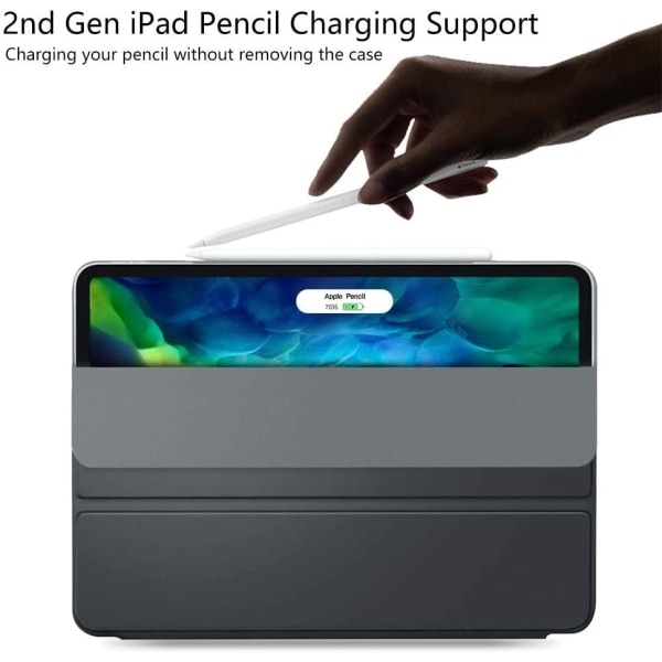 IC-fodral för iPad Pro 11 2020, Smart Magnetisk Bakstycke, Trifold Stativskydd med Auto Wake/Sleep för 2020 iPad Pro 11 tum (orange)