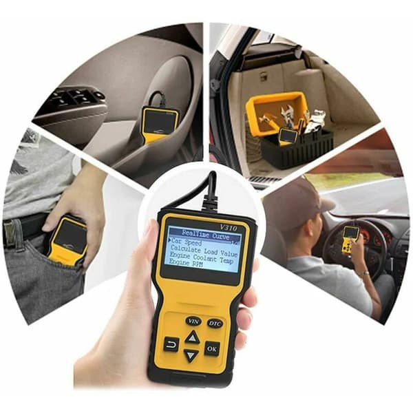 OBD2 Skanner Auto Diagnostisk Verktøy Bilkode Leser Kompatibel med OBDII Les Slett Motorfeilkoder Oppdag Motorfeil