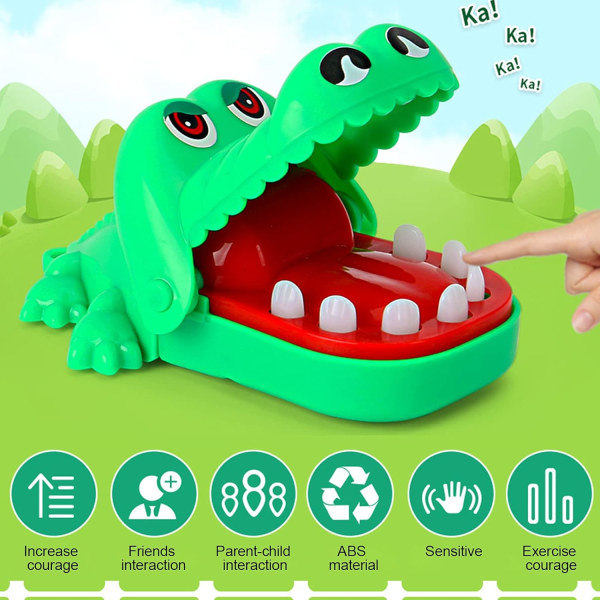 IC Krokodil Tänder Leksak, Krokodil Biter Finger Tandläkare Spel Action Färdighetsspel Leksak Alligator Tänder (Biter Finger Tänder Leksak)