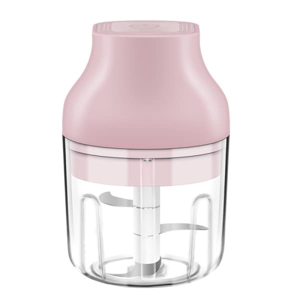 IC Elektrisk hvidløgshakker mini-madprocessor 250 ml (rosa)
