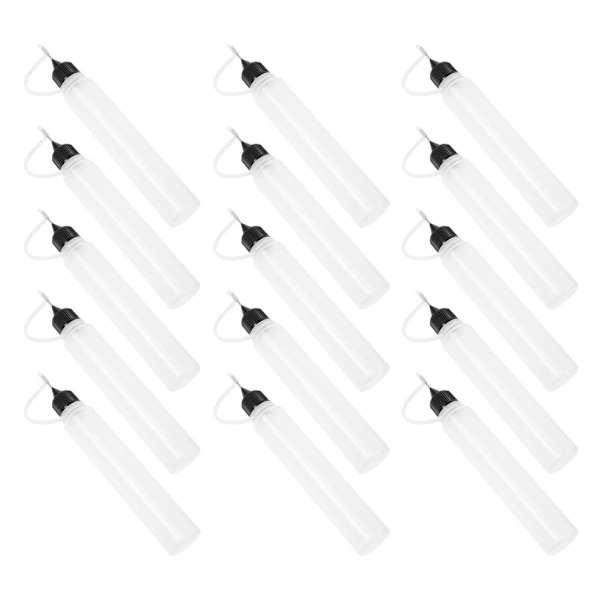 15 Pieces Needle Tip Glue Press Bottle - 30ml Precision Tip Applicator Bottles 2x 2x